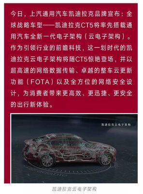 全球同步 CT5率先搭载凯迪拉克云电子架构